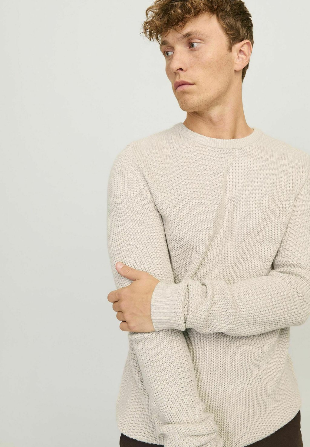 

Джемпер MIT RUNDHALS Jack & Jones, бежевый