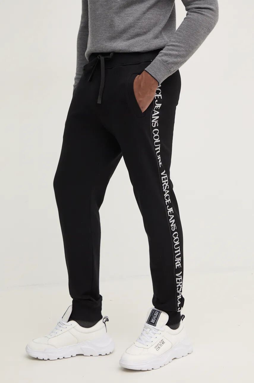 

Хлопковые спортивные брюки Versace Jeans Couture, черный