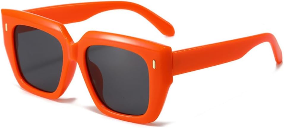 

Солнцезащитные очки UV400 для мужчин и женщин | Крупные заклепки «кошачий глаз», синий градиент | Для вождения и занятий спортом на открытом воздухе generic, Orange Gray