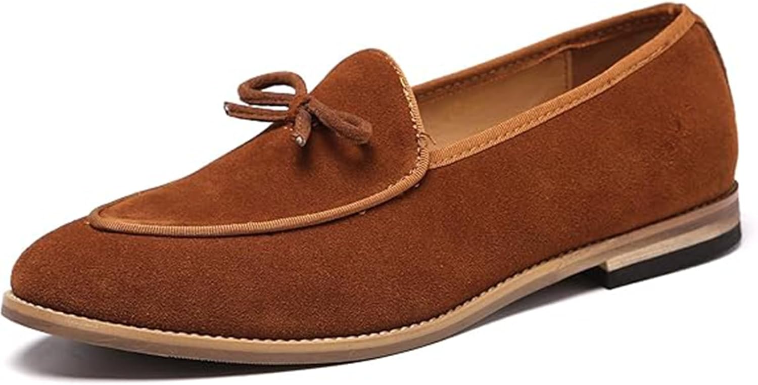 

Мужские повседневные мокасины Xinduoyu с бантом и вставкой для монет, коричневый
