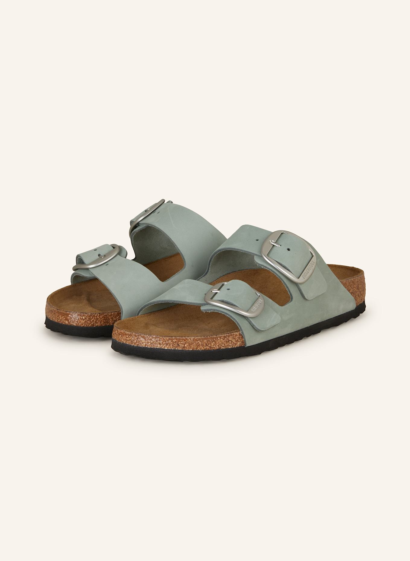 Мюли аризона большая пряжка lenb Birkenstock, зеленый