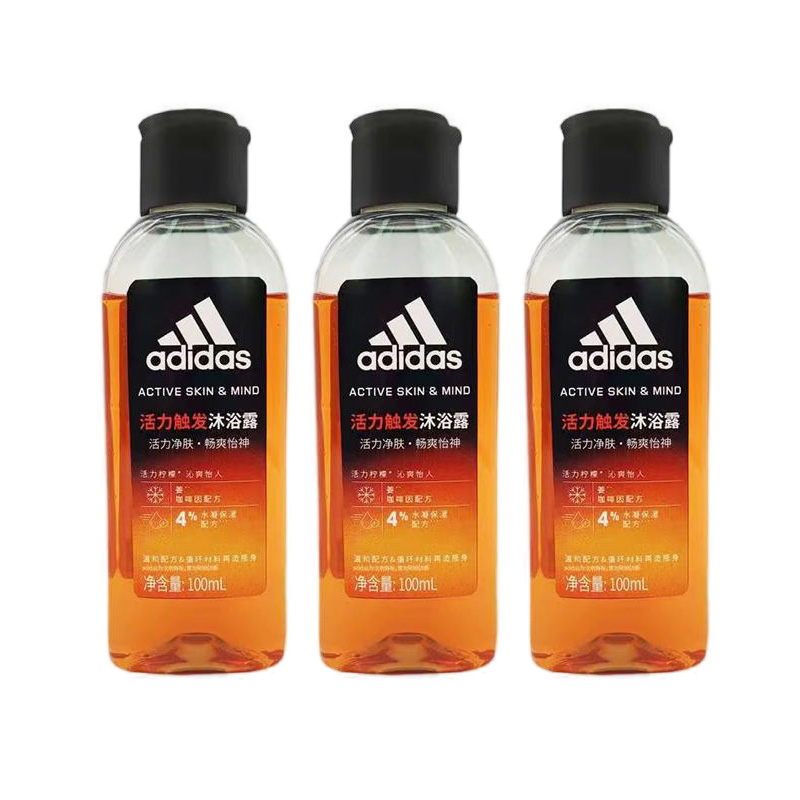 

Мужской гель для душа Active Trigger Calm And Relax, дезодорант Hydr Lipid Balance, снятие стресса и очищение Adidas, [travel kit]men's active trigger 100ml*3