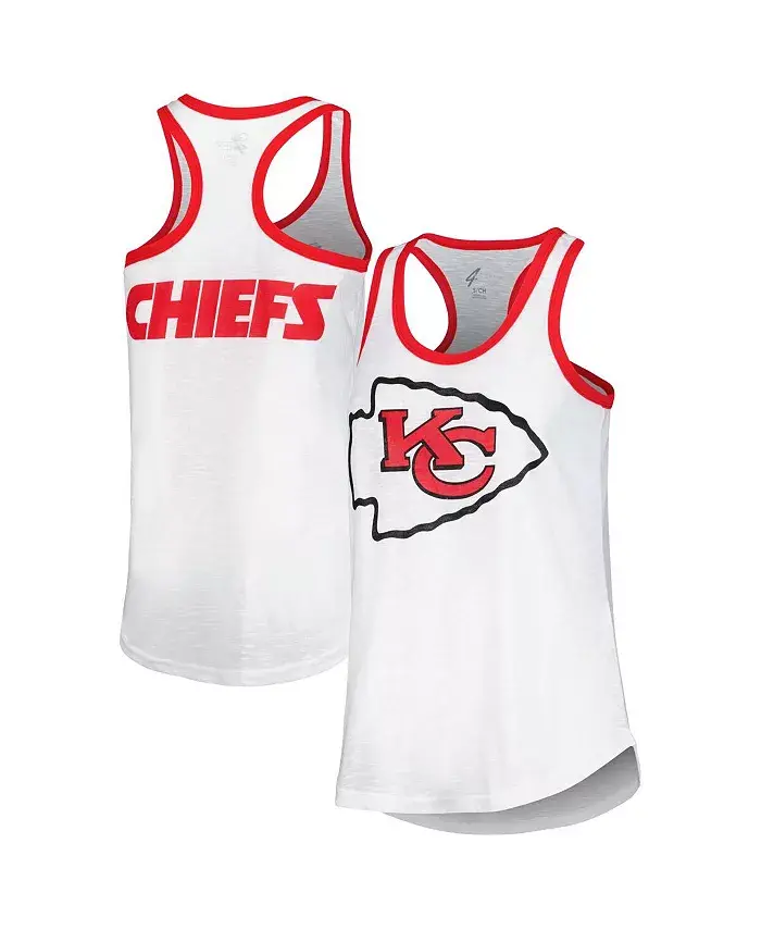 

Женская белая майка-борцовка Kansas City Chiefs Tater G-III 4Her by Carl Banks
