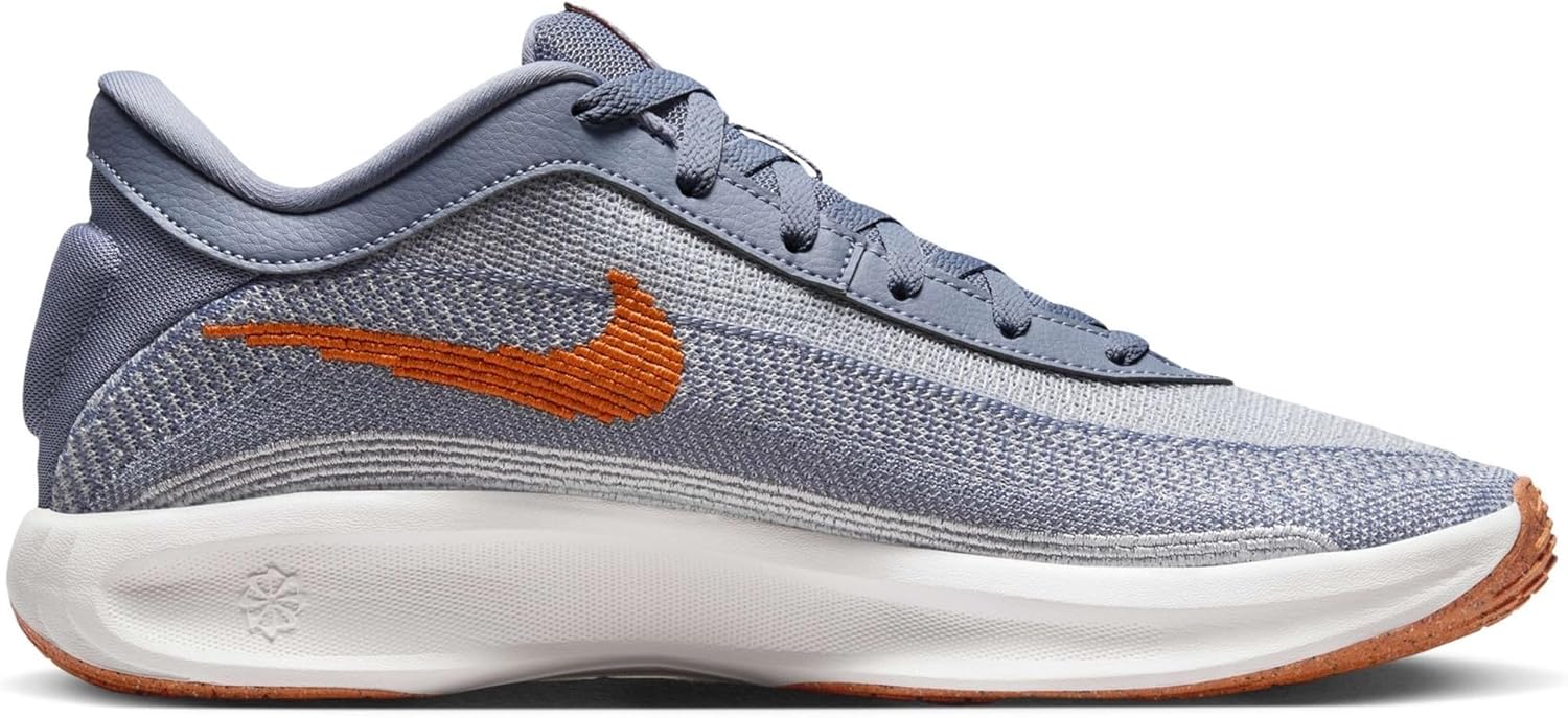 Мужские кроссовки Nike G.T. Hustle Academy с шнуровкой, серый/оранжевый — фото 3