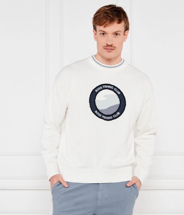 

Свитер Clubfish Loose fit Boss Orange, белый