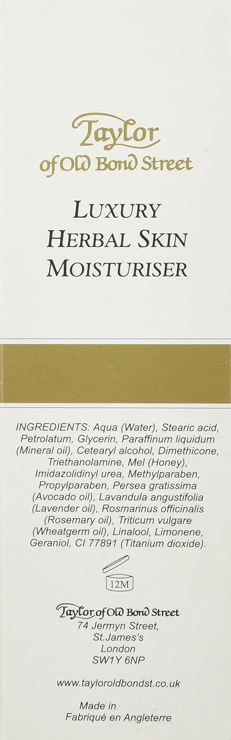Увлажняющий крем для кожи Taylor of Old Bond Street Luxury Herbal, 70.9 г Taylor Of Old Bond Street — фото 3