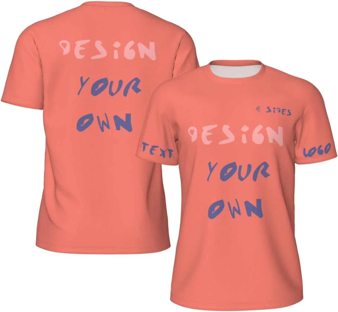 

Футболка Custom с принтом на 4 сторонах