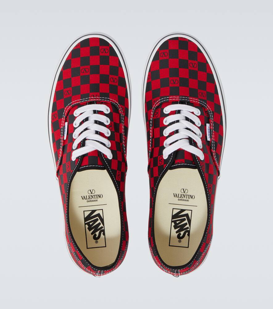 Vans VLogo клетчатые кроссовки Valentino Garavani, Rouge Pur-Nero/Nero/Bia-Ne-Mie — фото 4