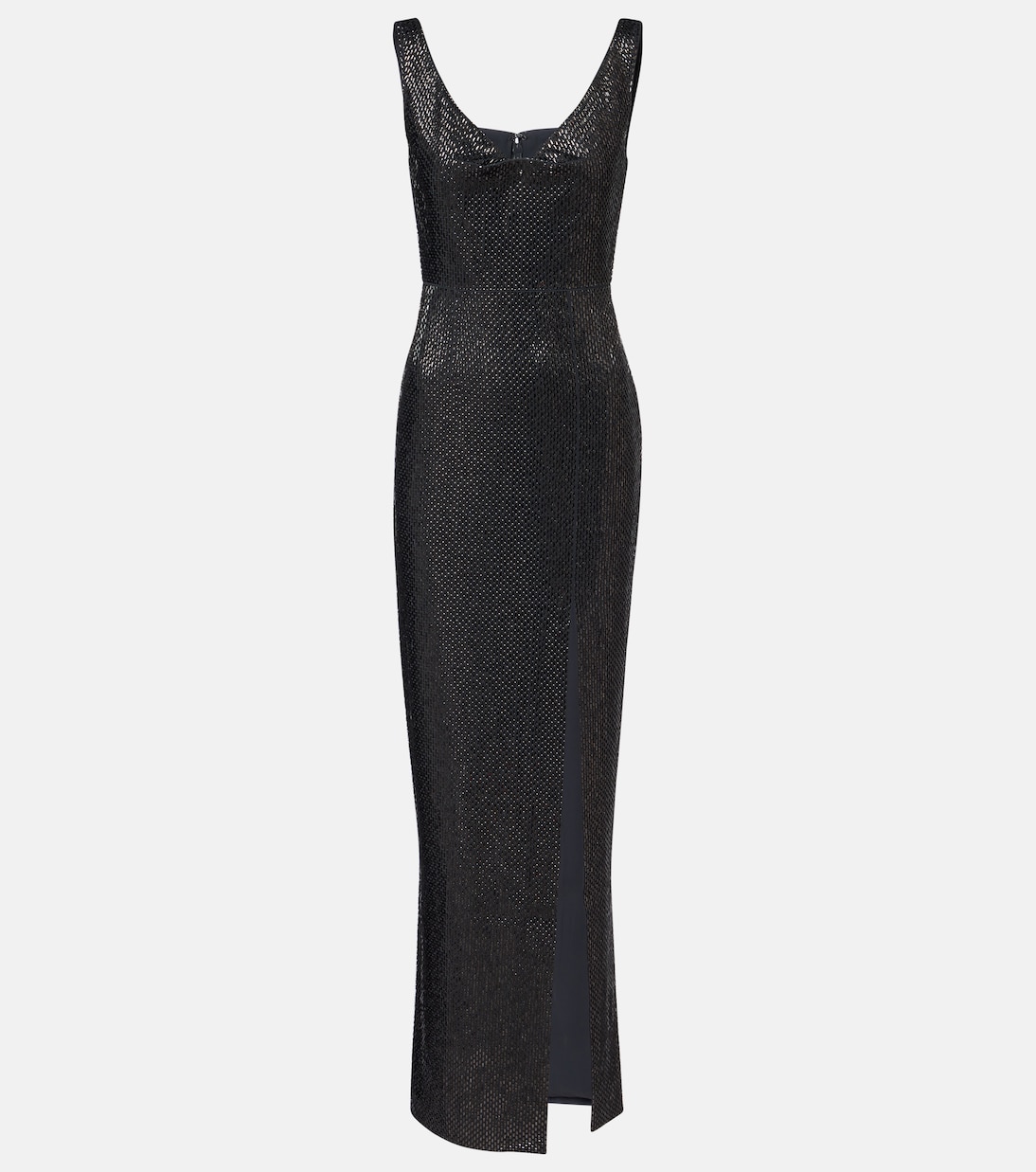 

Украшенное креповое платье Roland Mouret, серый
