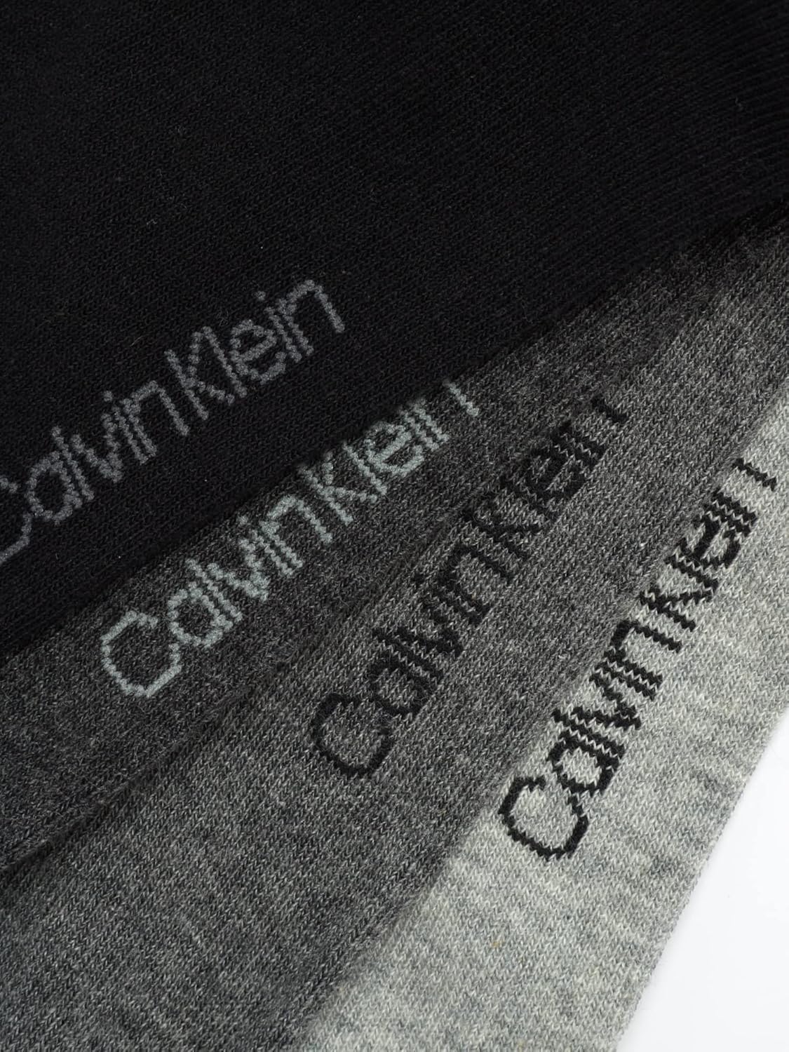 Мужские носки Calvin Klein под повседневную одежду - 8 пар мягких рабочих носков из хлопковой смеси для мужчин, для повседневного делового и официального ношения, Grey Solid — фото 4