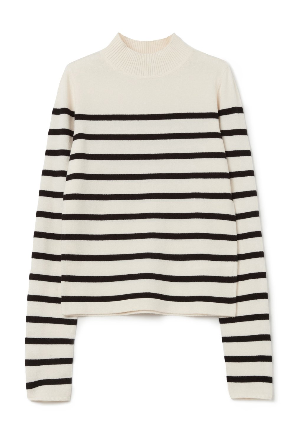 

Джемпер WITH STRIPED PATTERN AND MOCK NECK B.ANGEL, черный