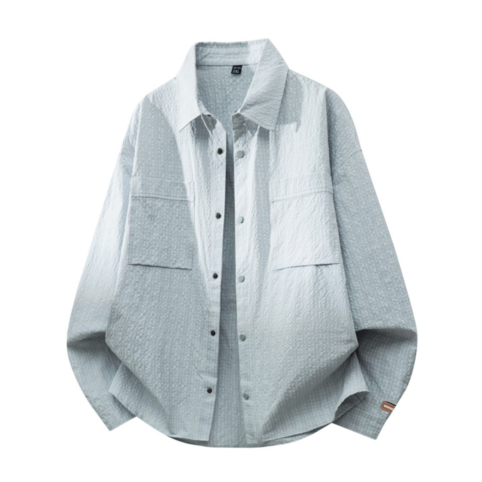 

Рубашка Unisex Lapel Moderate WARRIOR, air синий[free diy badge]