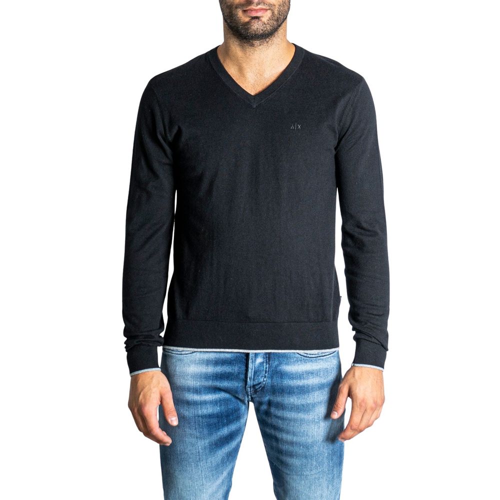 

Черная хлопковая футболка Armani Exchange