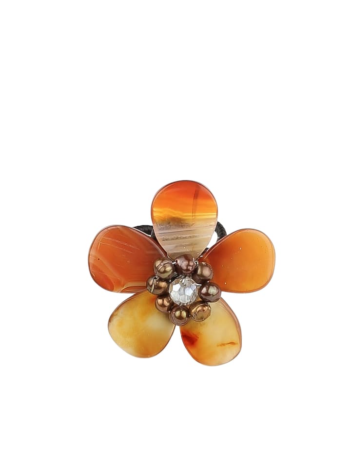 

Collezione alessandro Кольцо «Цветок» оранжевого цвета