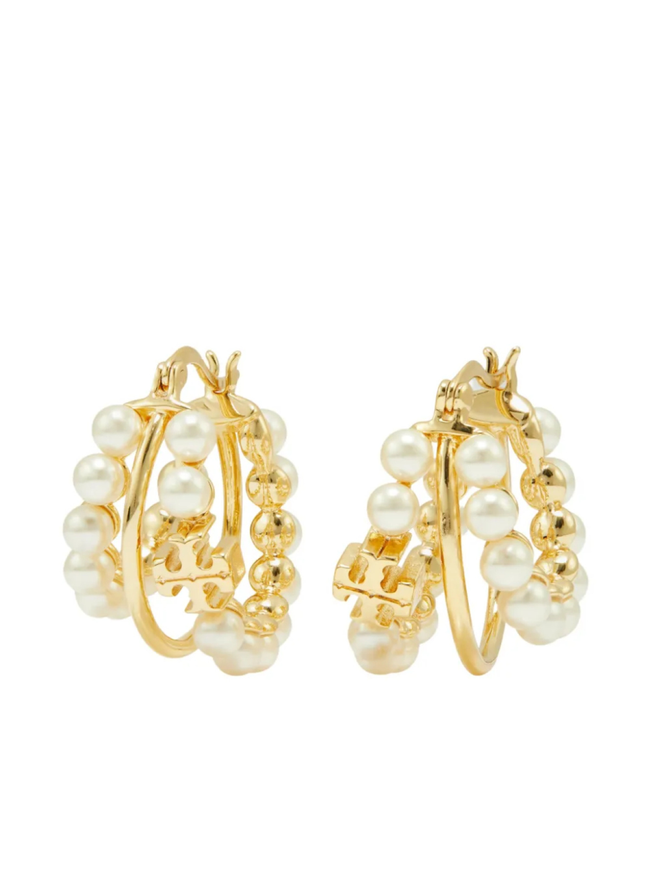 

Серьги с жемчужными деталями Tory Burch, золотой