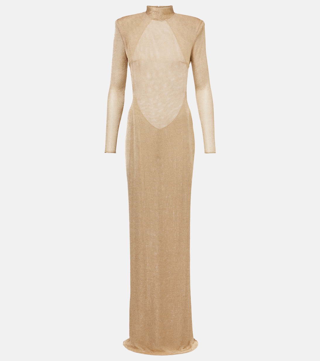 

Трикотажное платье Donyale из ламе The New Arrivals Ilkyaz Ozel, золотой