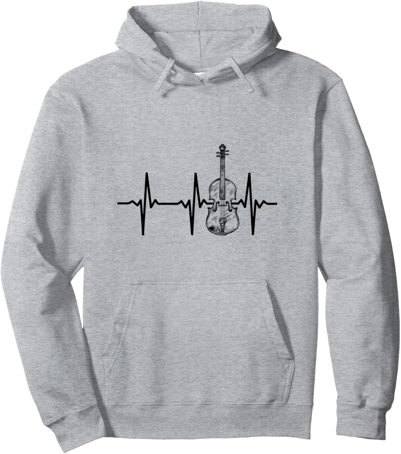 

Сердцебиение скрипки, скрипач, музыкальный инструмент, скрипка, любитель музыки, толстовка Violin Music Lover Violinist Musician, серый
