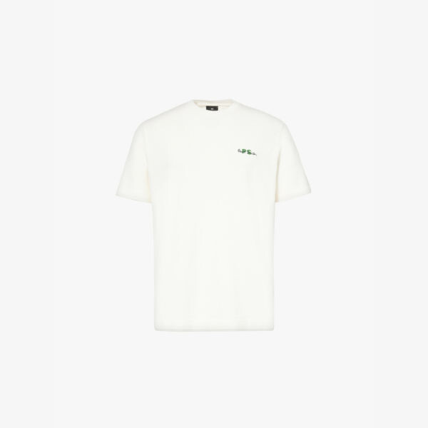 

Футболка свободного покроя из хлопка с вышитым логотипом Ps By Paul Smith, белый