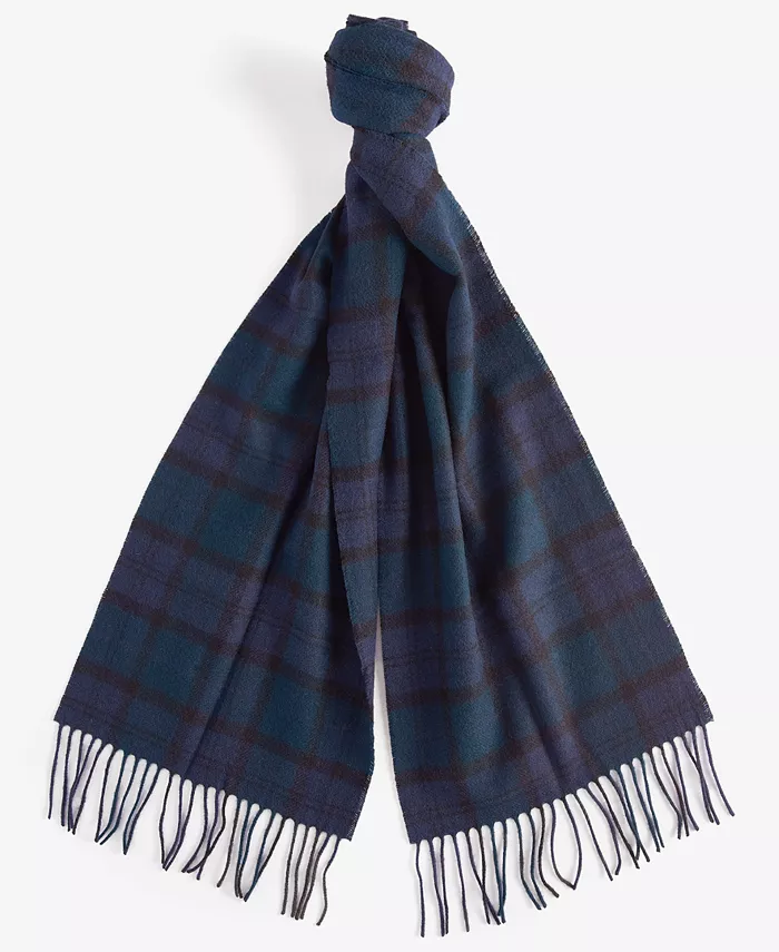 

Мужской шарф в клетчатом дизайне Barbour, синий