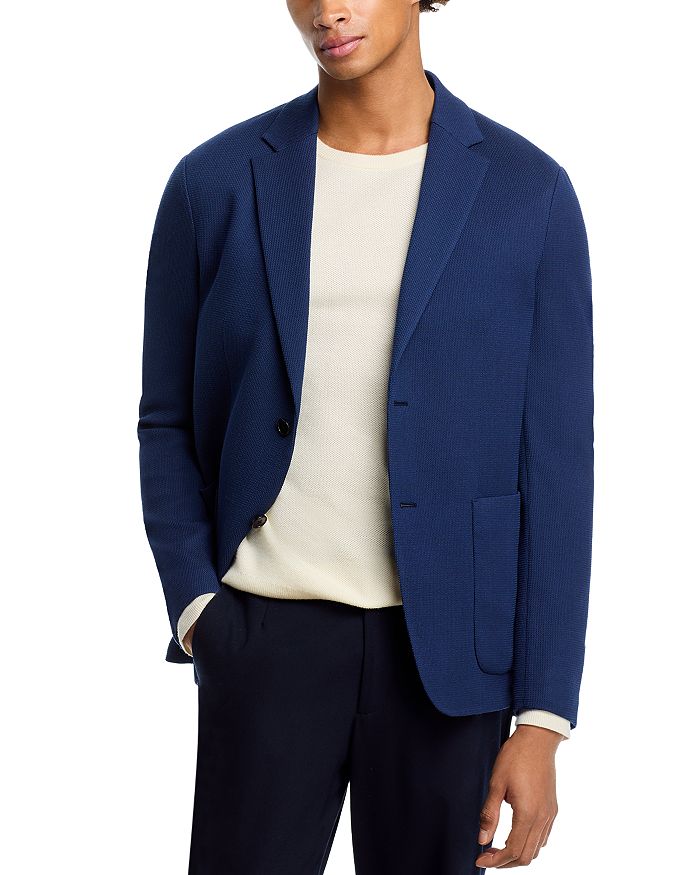 

Классический спортивный пиджак Clinton Slim Fit в клетку, без жесткой подкладки Theory, синий