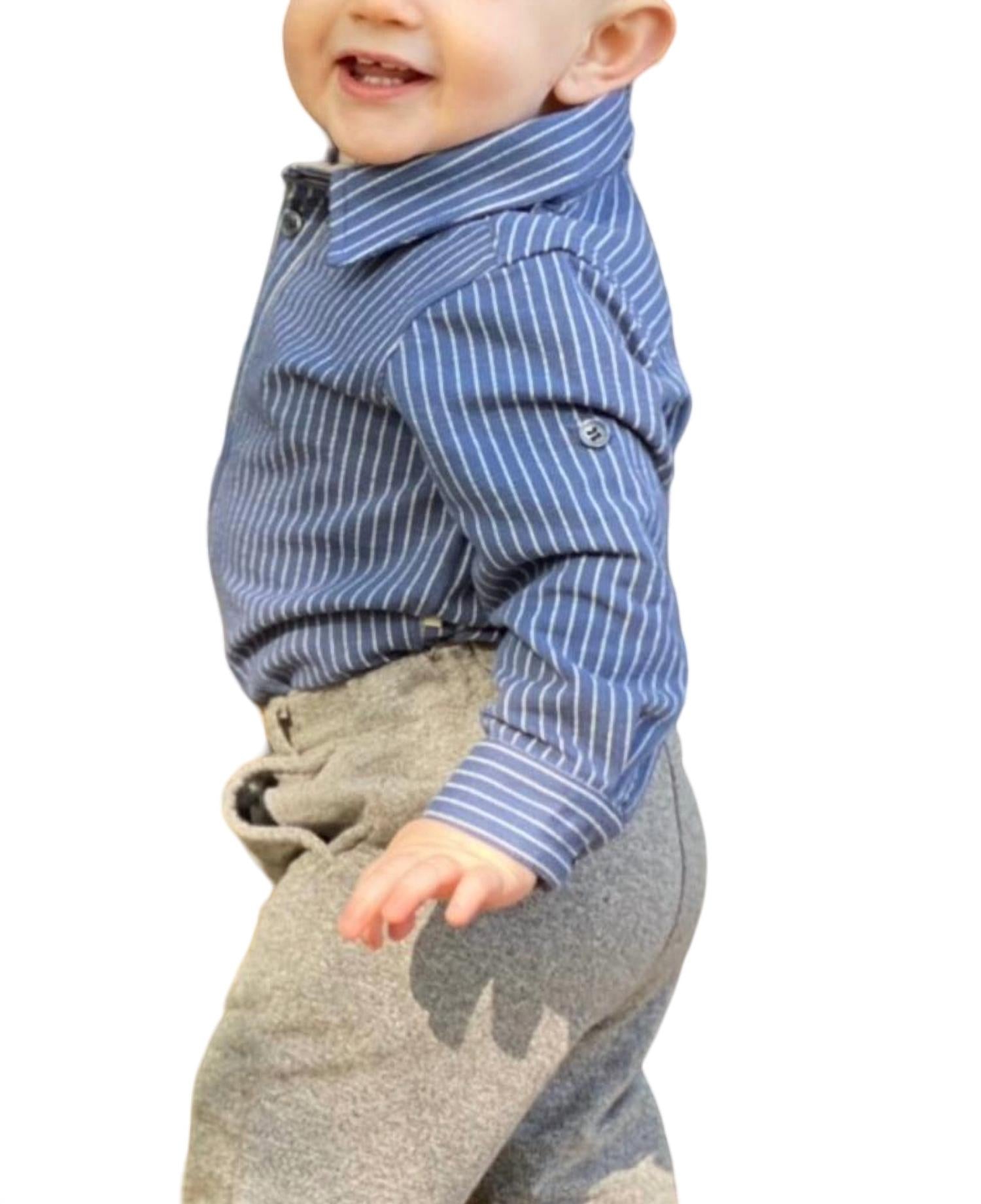 

Детская футболка из джерси в синем цвете ME & HENRY