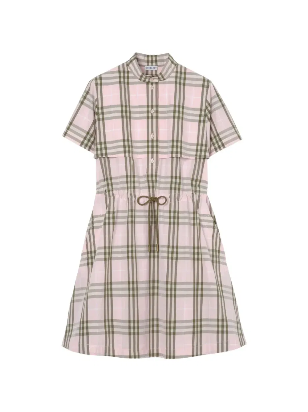 Платье Burberry Хлопковое в клетку, розовое