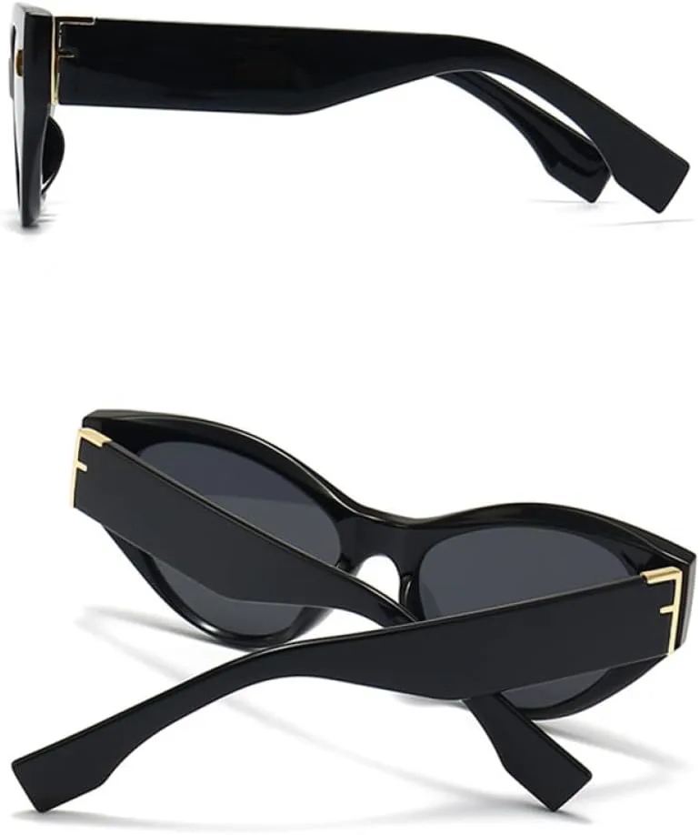 

Женские винтажные солнцезащитные очки «кошачий глаз», ретро-солнцезащитные очки с градиентными линзами, защита от УФ-излучения UV400 generic, Black Black