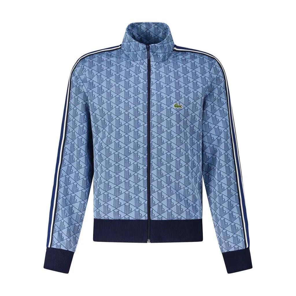 

Толстовка с жаккардовой монограммой и логотипом. Lacoste, синий