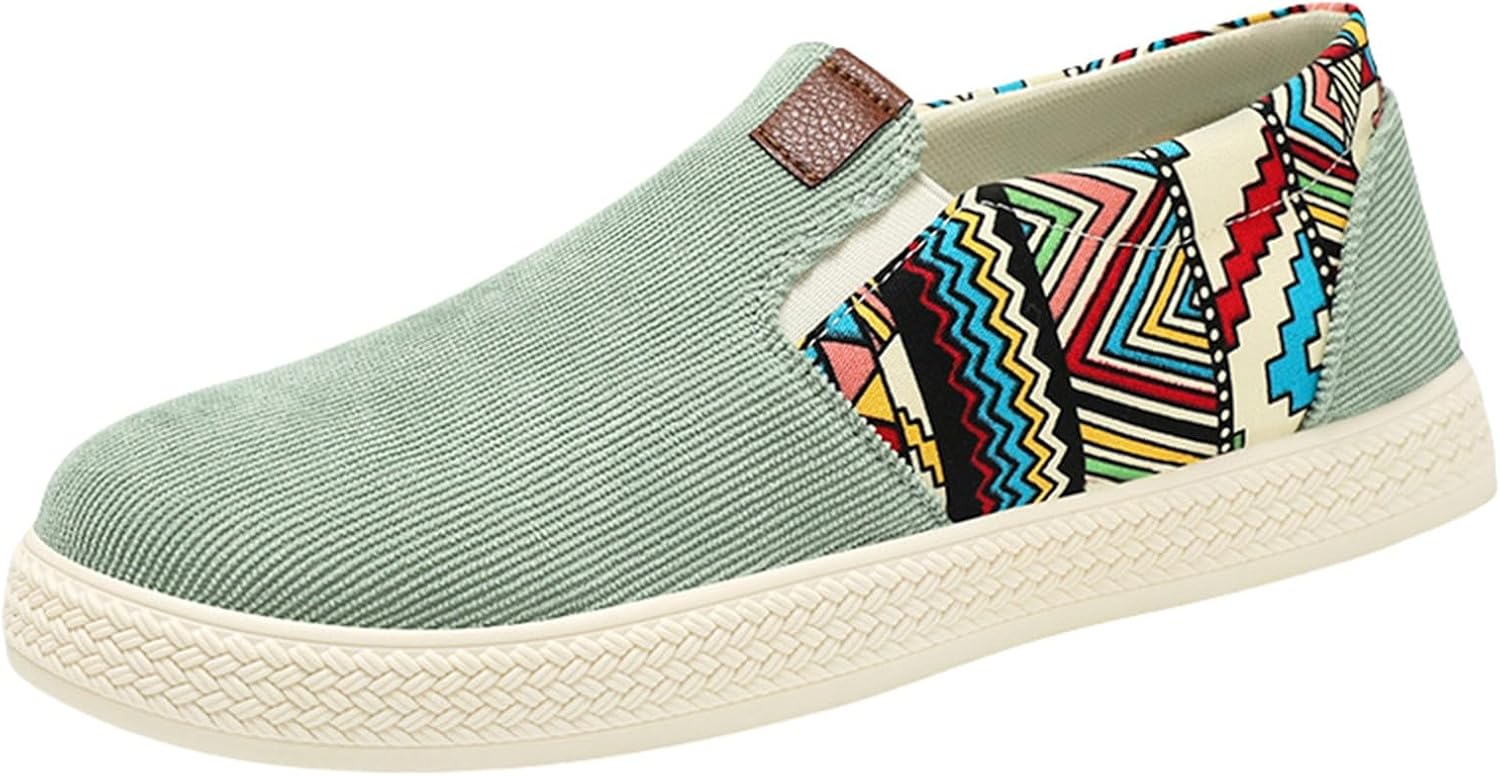 

Мужские кроссовки классические низкие без шнуровки, удобные для ходьбы, широкие, из ткани, с мягкой стелькой Generic, зеленый