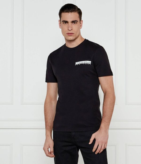 

Футболка мужская Calvin Klein с логотипом бренда, черный