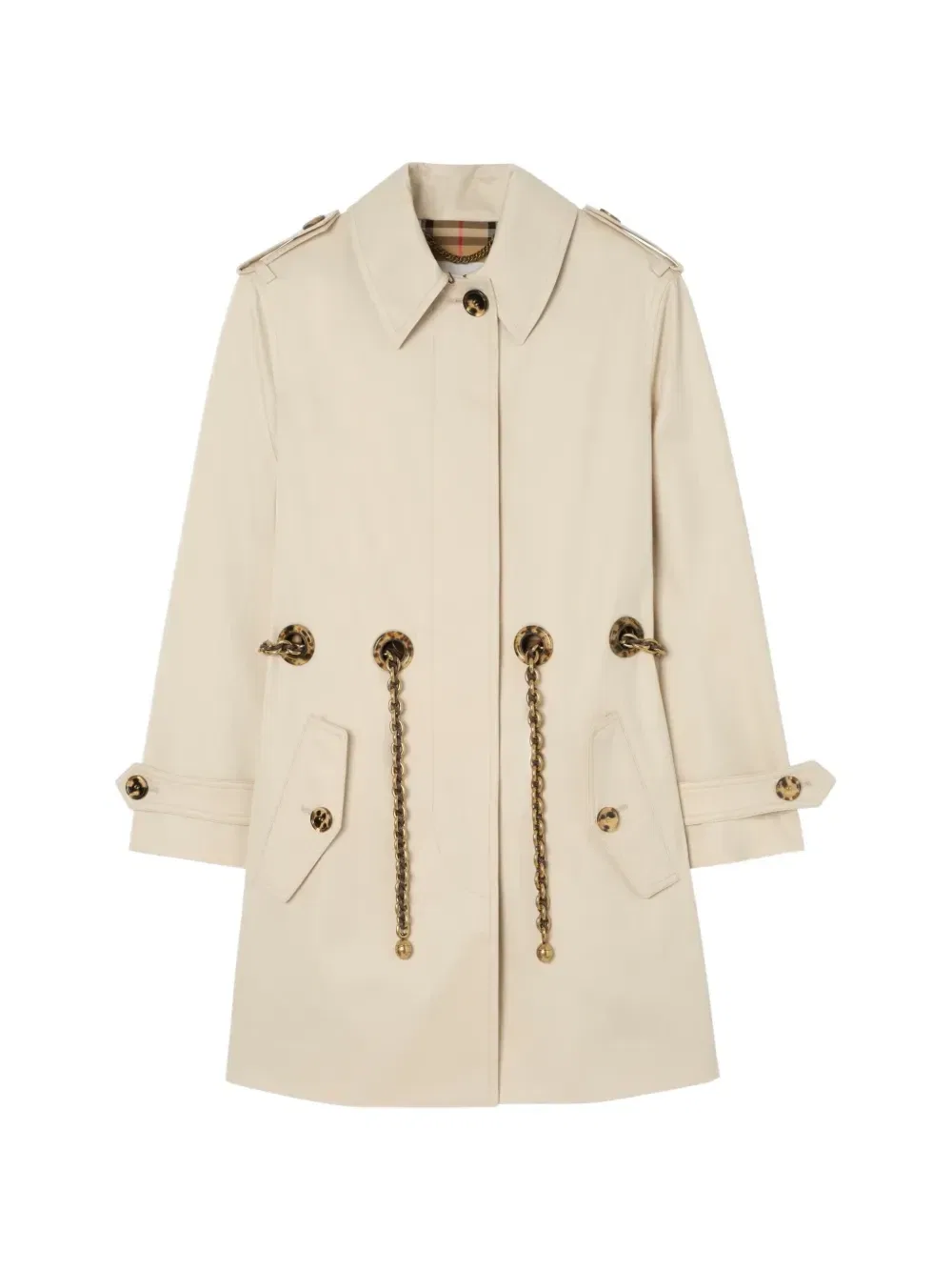 Плащ-каркоут Burberry Stonehaven, укороченный, бежевый