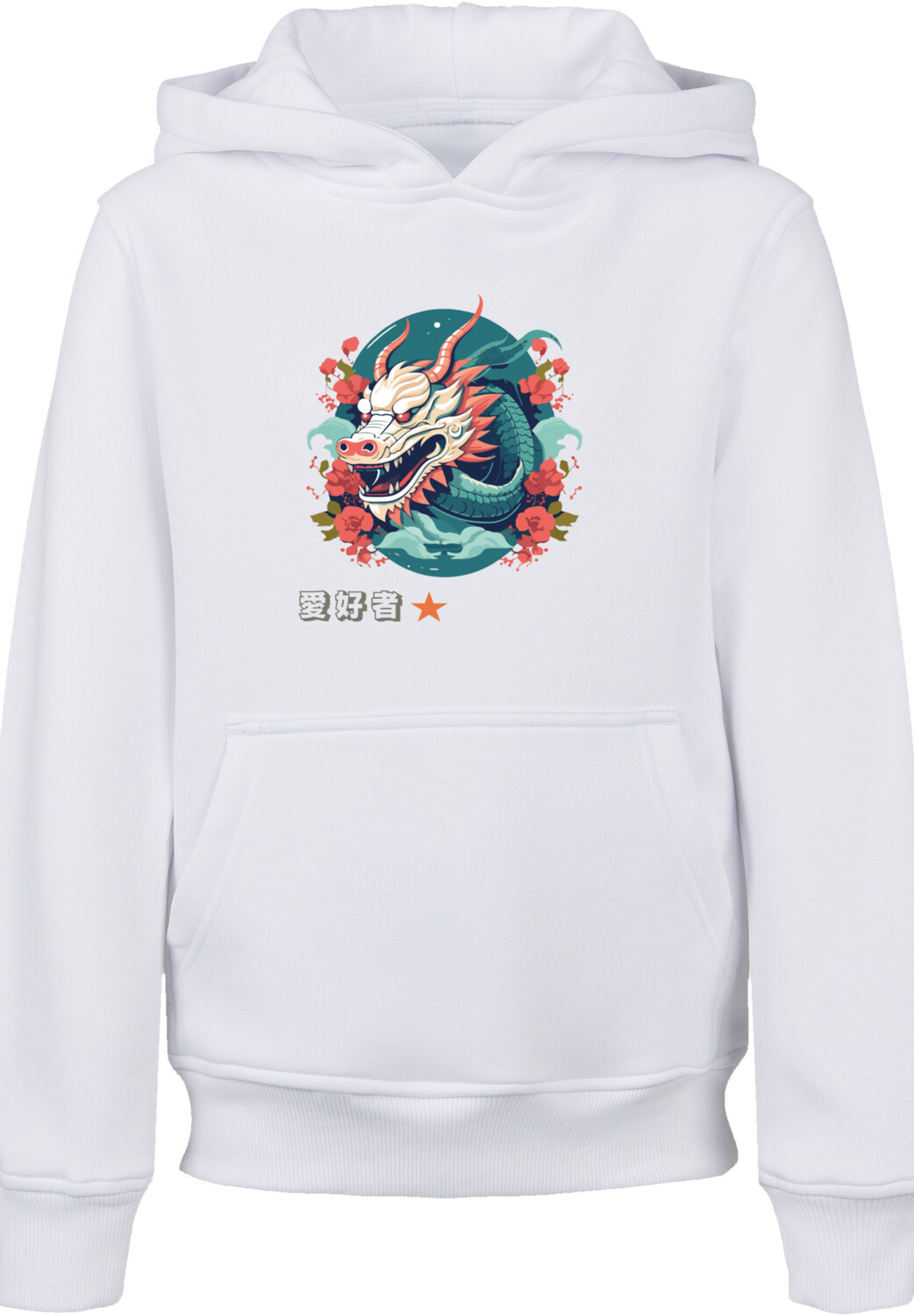 

Пуловер F4NT4STIC Hoodie Drache mit Blumen, белый
