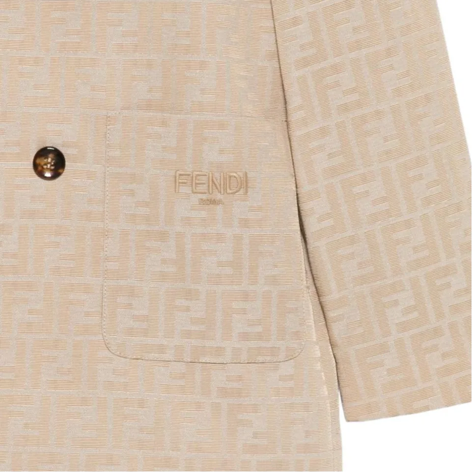 Куртки и пальто SS26 для детей FENDI, белый — фото 4