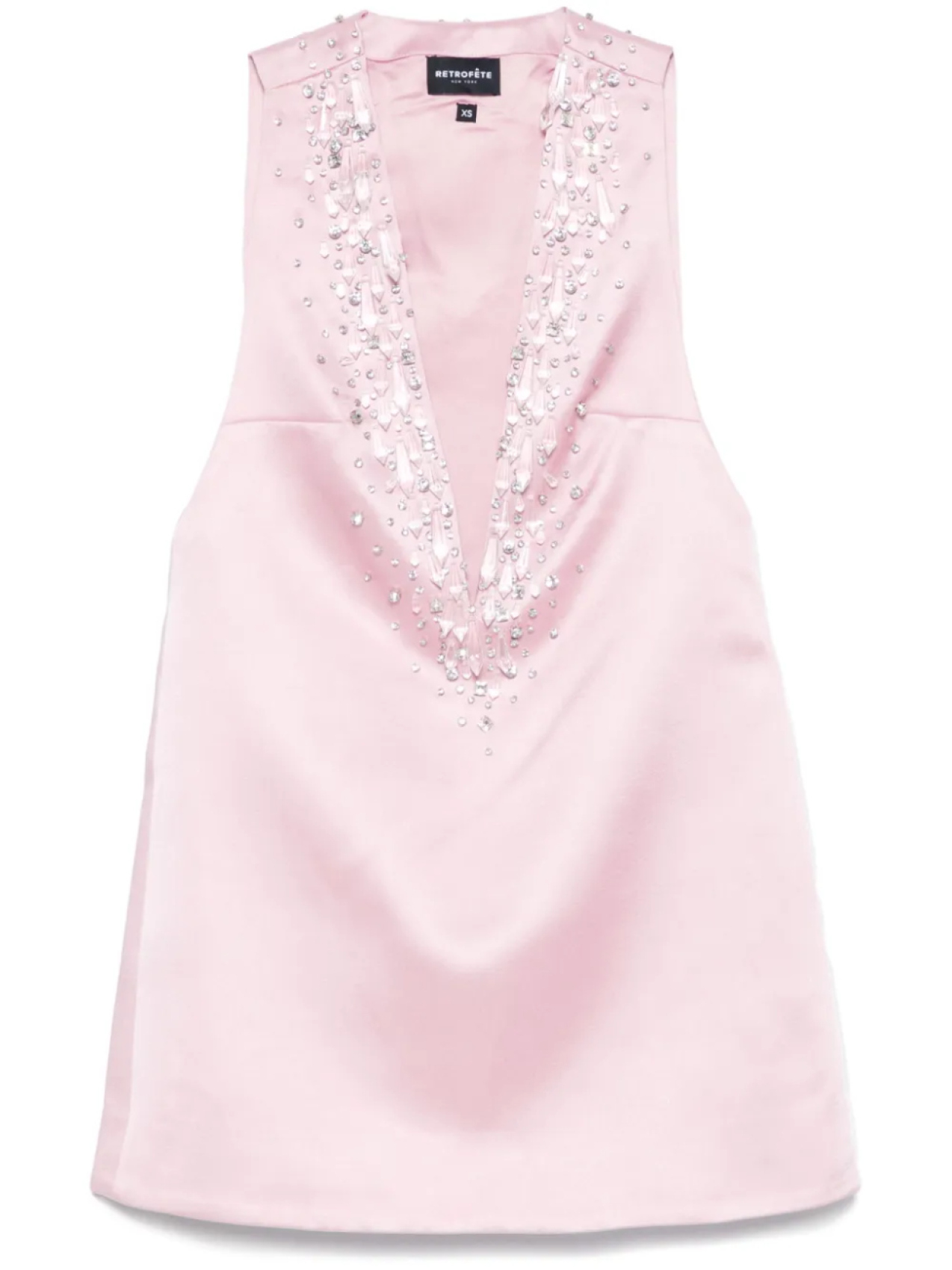 

Retrofete платье мини с кристаллами, розовый