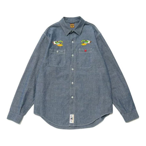 

Рубашка chambray long sleeve shirt 'blue' Human Made, синий