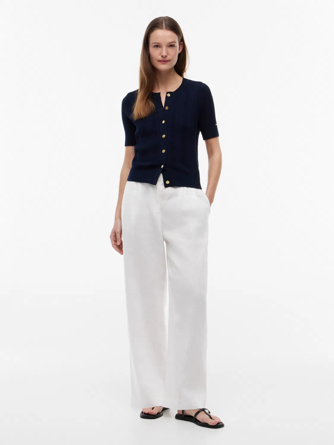 Вязаный кардиган 'SUMMER CABLE' Tommy Hilfiger, Dark Blue — фото 4