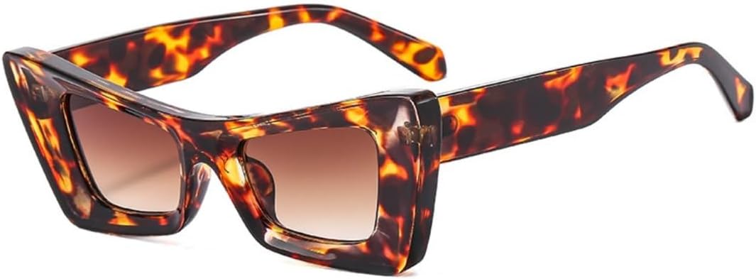 

Солнцезащитные очки для мужчин и женщин - защита UV400 - оправа "кошачий глаз" с градиентными линзами, компактная форма, для занятий спортом на открытом воздухе и вождения DSVIGF, Leopard