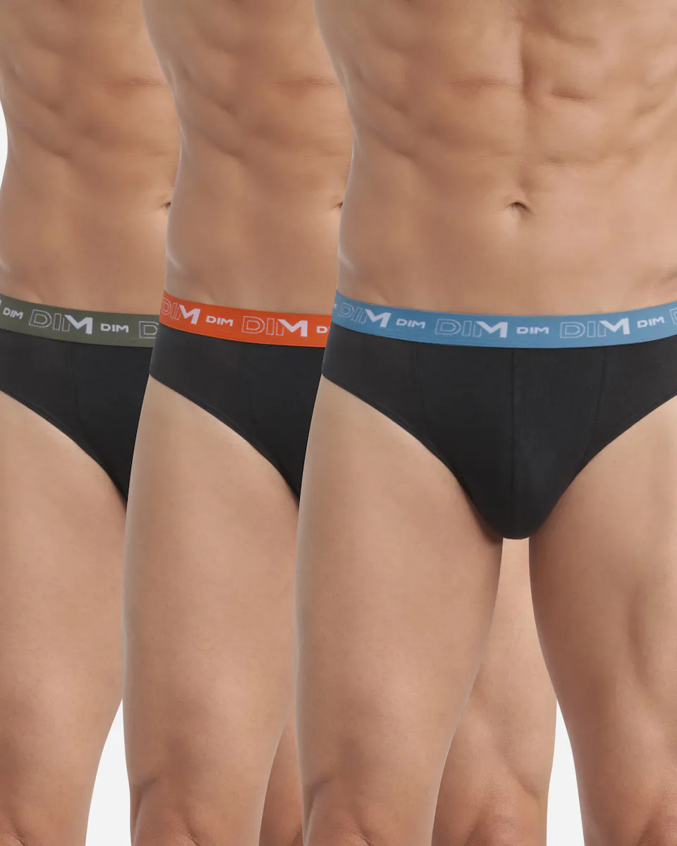 

Упаковка из 3-х базовых трусов из эластичного хлопка Dim, черный