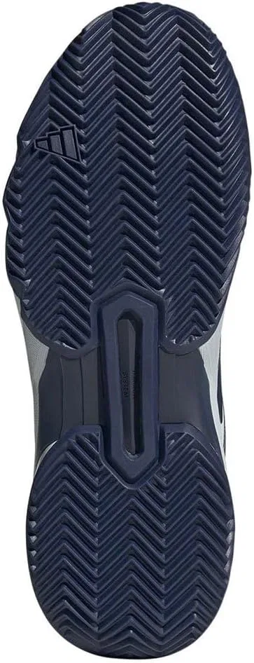 Мужские теннисные кроссовки Adidas Courtjam Control 3 для грунтовых кортов, Halo Blue Dark Blue Team Shock Pink 2 — фото 2