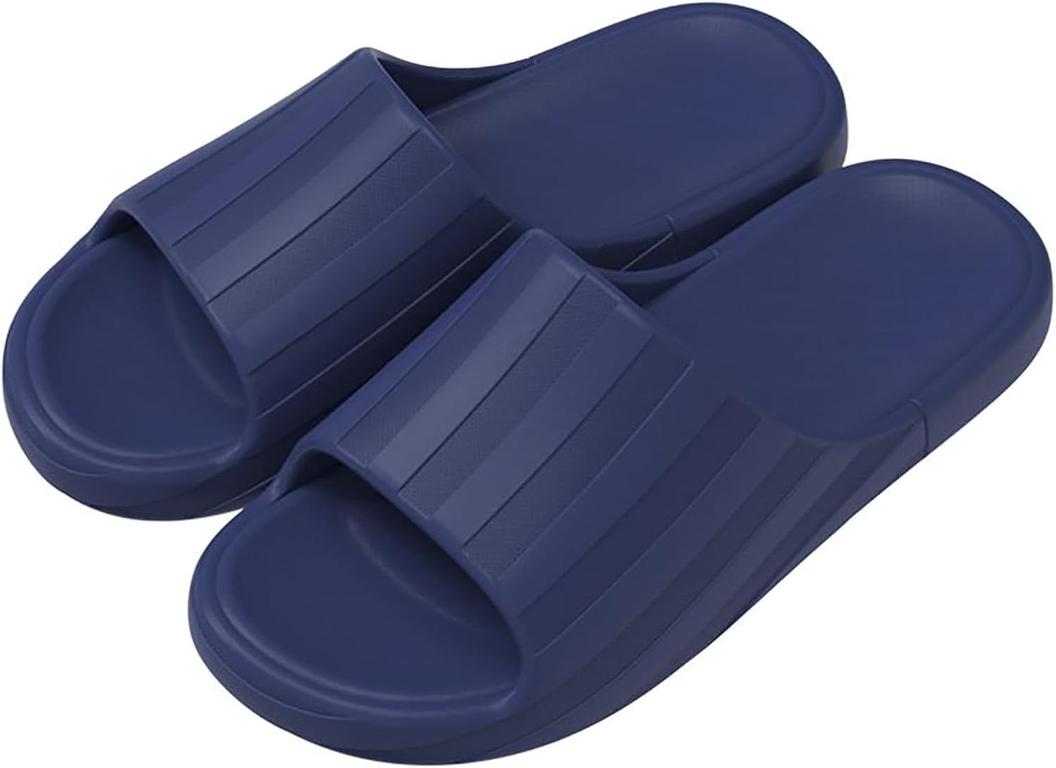 

Сланцы для женщин и мужчин, противоскользящие, дышащие, модные, однотонные, быстро сохнущие, для душа, удобная обувь для пляжа Generic, темно-синий