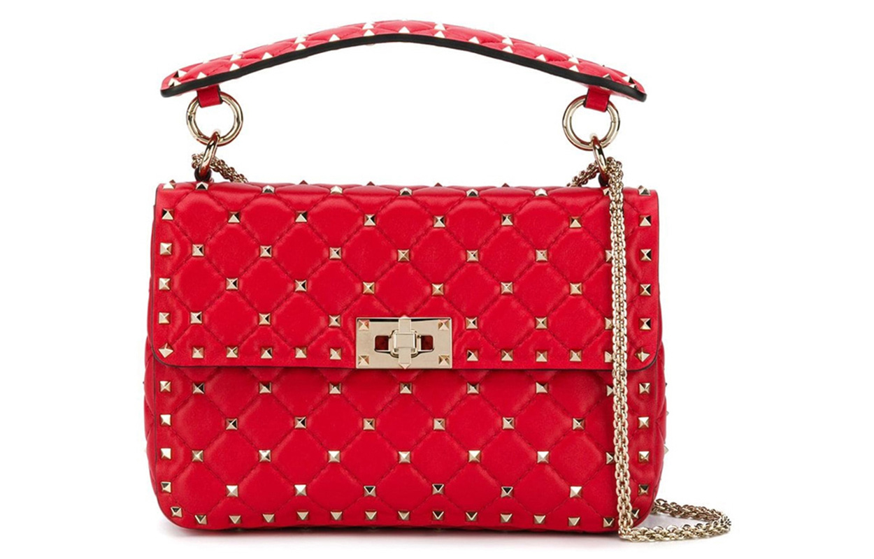 

Valentino Кожаная сумка через плечо, кроссбоди, женская сумка красная