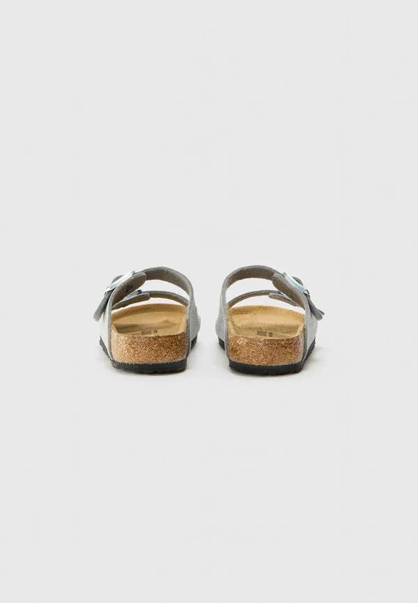 Сандалии унисекс arizona Birkenstock, Shiny Glitter Silver-Coloured — фото 3