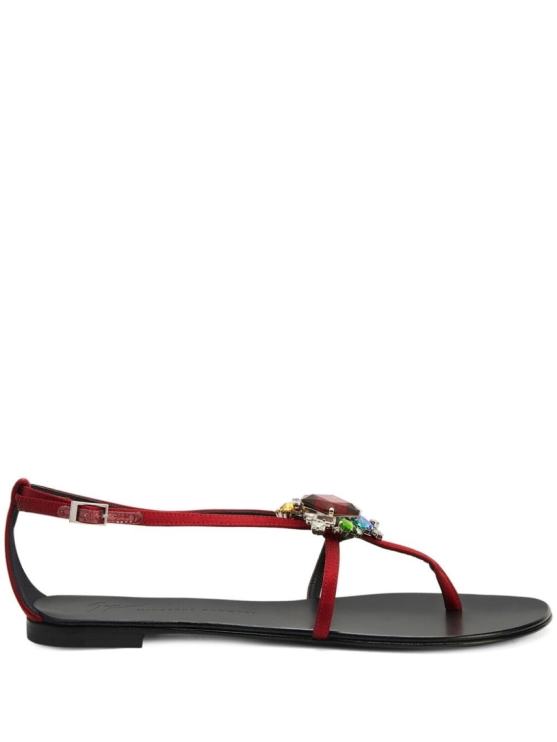 Giuseppe Zanotti сандалии Tarassacum с кристаллами, красный