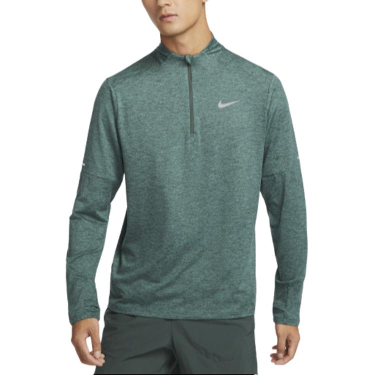 Футболка Dri-Fit Element мужская Vintage Green/Coast Green/Mixed Color/Reflective Silver Nike — фото 2