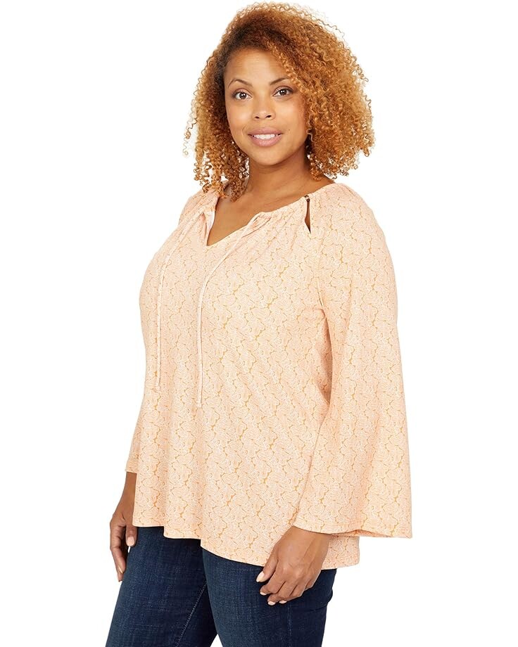 

Топ Michael Kors Paisley Peasant Top, цвет Nectarine