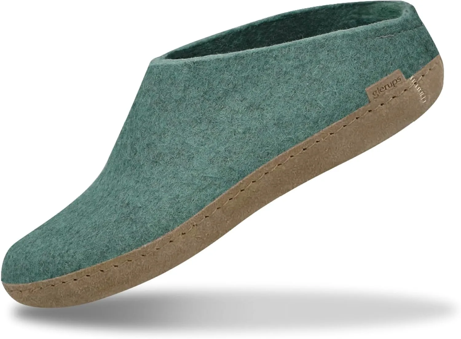Войлочные тапочки Glerups dk B, унисекс, для взрослых, модель Hut Shoes, кожаная подошва, серый