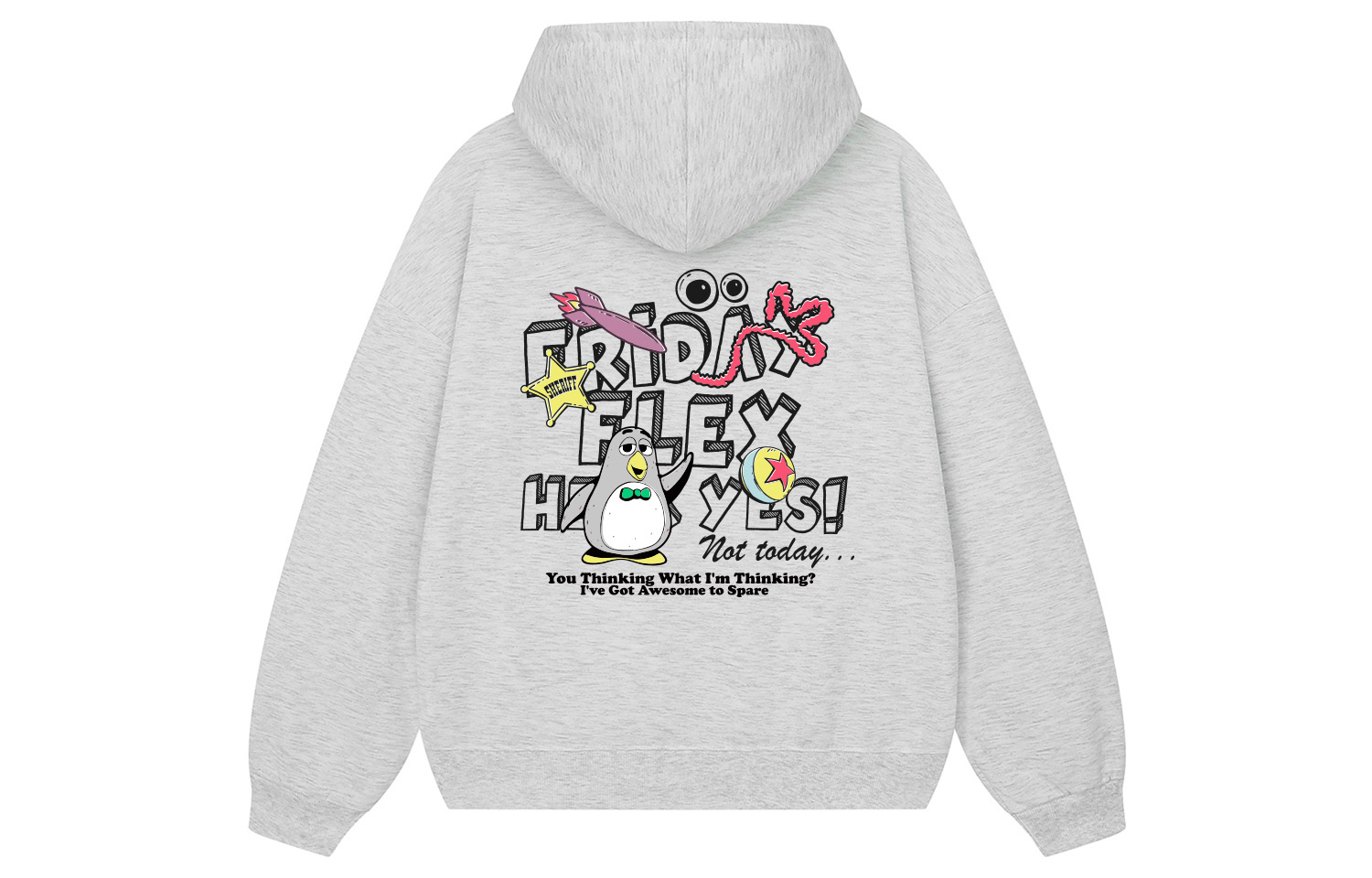 

Толстовка Unisex Hooded Thickened Heavyweight Disney, heather серый fleece-lined
