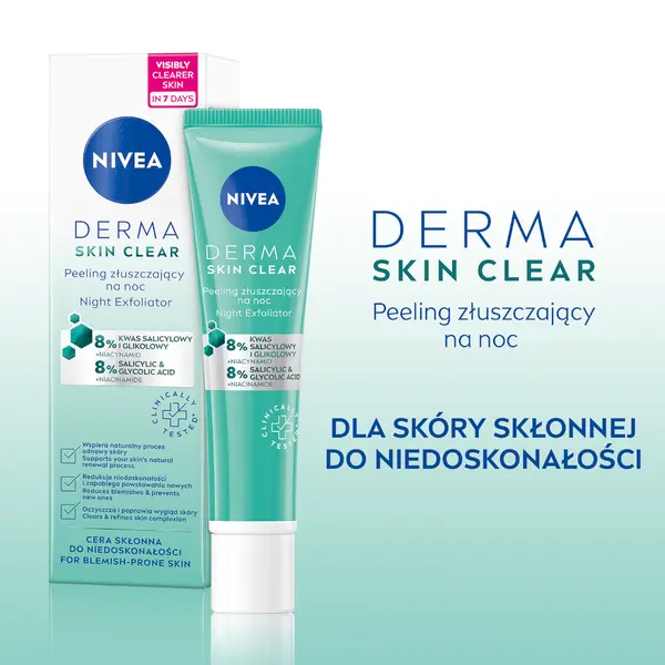 Отшелушивающий ночной скраб, 40 мл Nivea Derma skin clear — фото 2