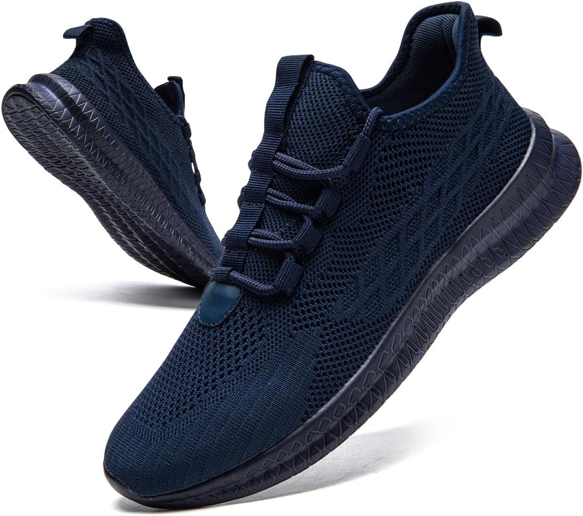

Мужские кроссовки для бега, тенниса и повседневной ходьбы, модные спортивные кроссовки для тренажерного зала, дышащие, легкие и удобные Wohhhw, темно-синий