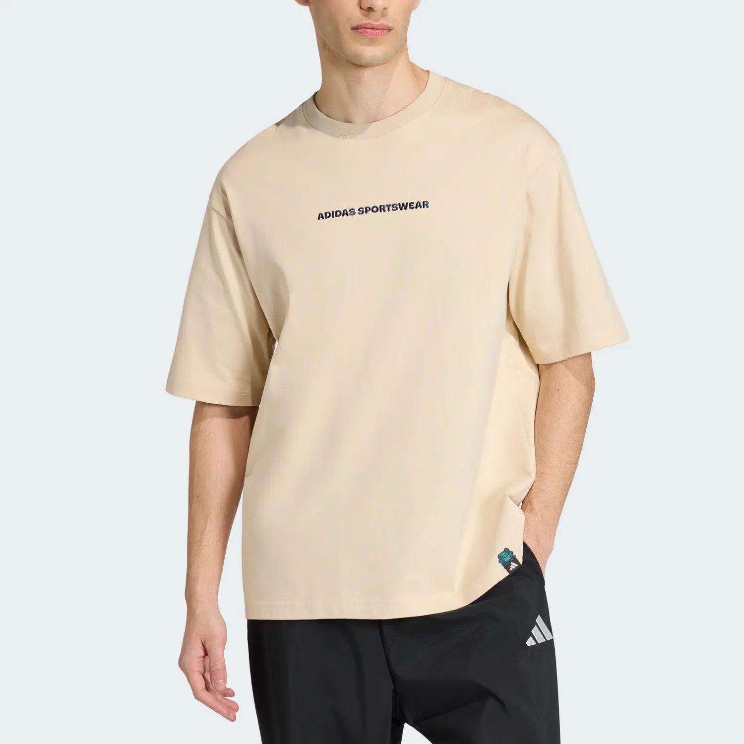 Футболка мужская DOODLE HIKING Adidas, Linen Crystal Brown — фото 4